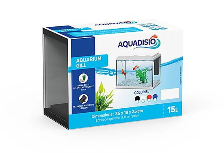 Aquadisio - Aquarium Gill Équipé Noir - 15L 3 Aquadisio - Aquarium Gill Équipé Noir - 15L