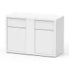 Aquatlantis - Meuble SUBLIME 120 Blanc Pour Aquarium - 120x50x83cm -EHEIM Verkoopwinkel 72891