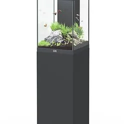 Aquatlantis - Aquarium + Meuble Led équipé AQUA TOWER 96 Anthracite - 96L